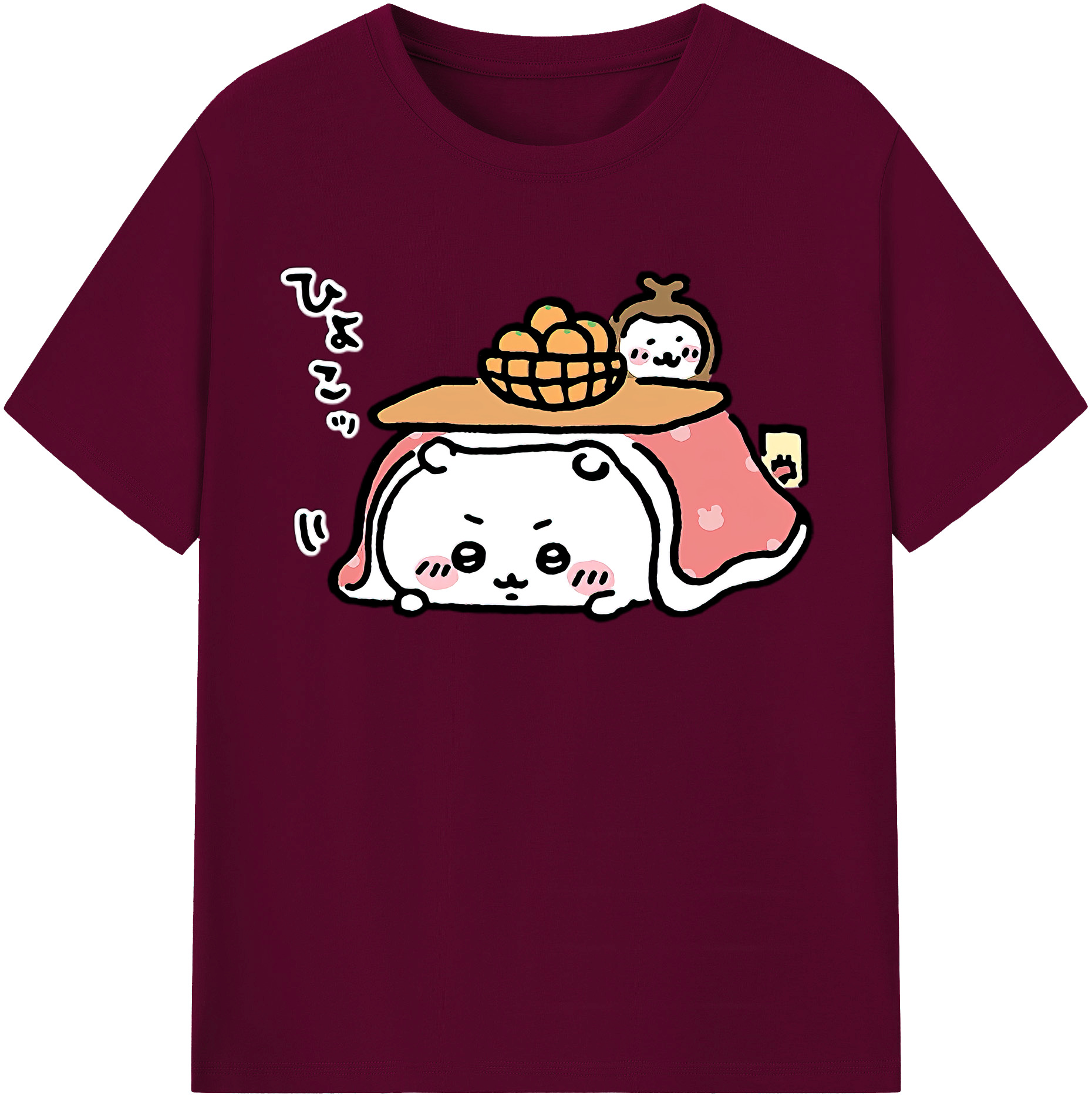（画像用） ちいかわ ちいかわ Chii-kawa chiikawa レディースカジュアルプリントTシャツ（綿100％）